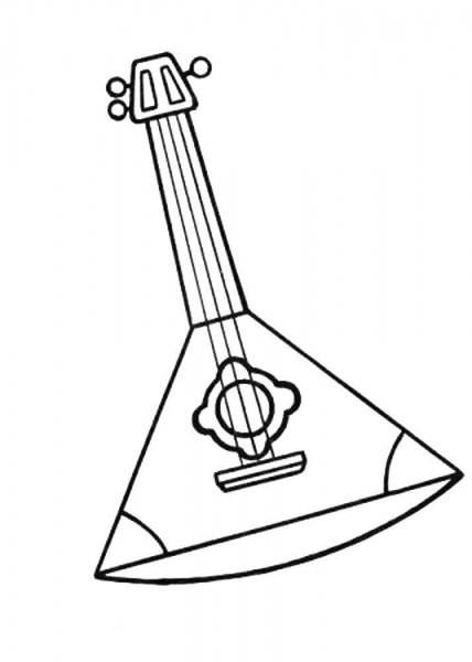 Музыкальные инструменты раскраска для детей