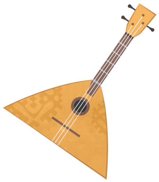 Балалайка на прозрачном фоне для презентации