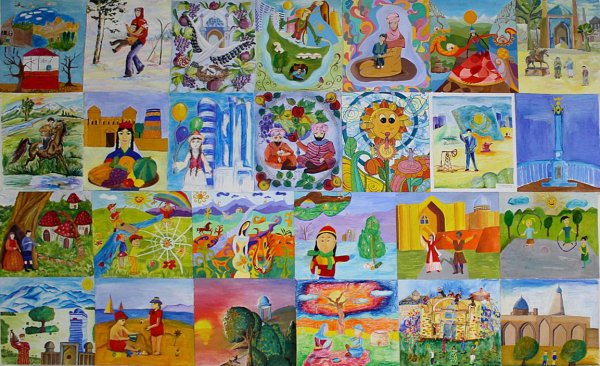 Коллаж с детскими рисунками