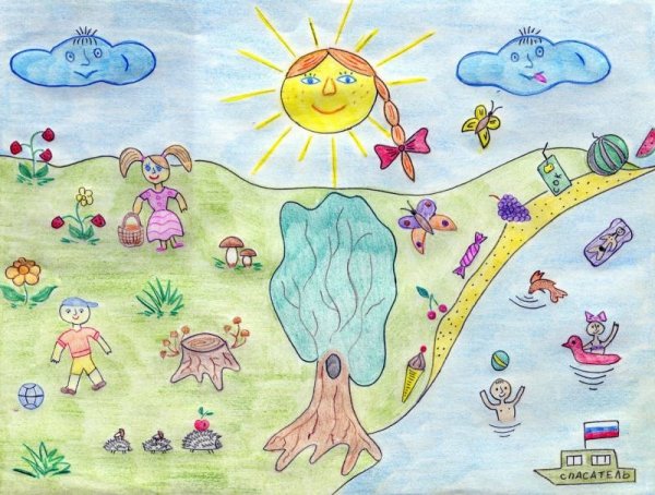 Летний рисунок для детей
