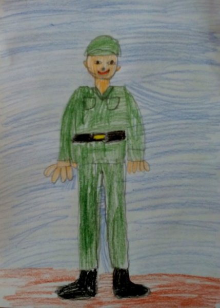 Нарисовать военного