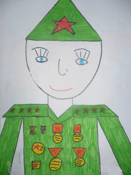 Детские рисунки солдат