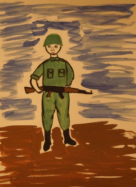 Детские рисунки солдат