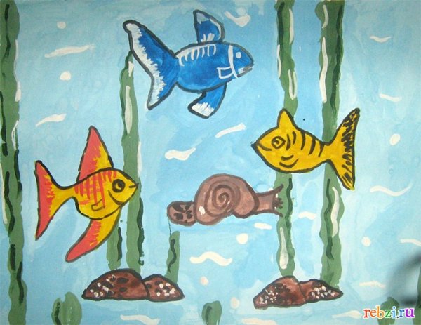 Рисование рыбки в подготовительной группе
