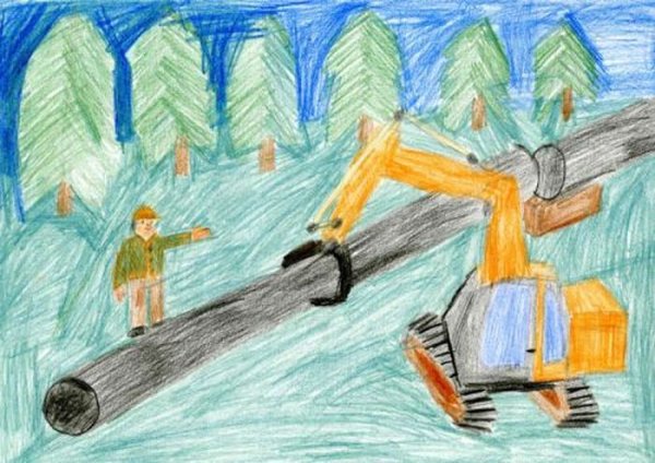 Нарисовать нефтяника