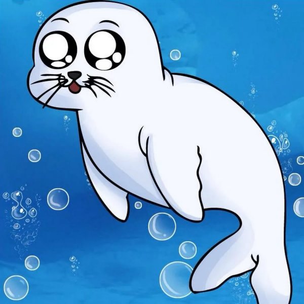 Тюлень мультяшный