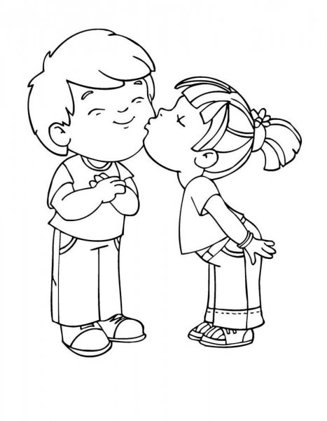 Раскраска влюбленные