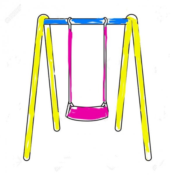 Рисование качели