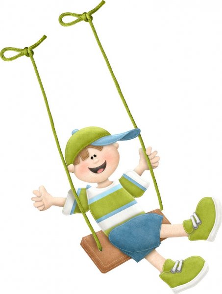 Детские качели на прозрачном фоне