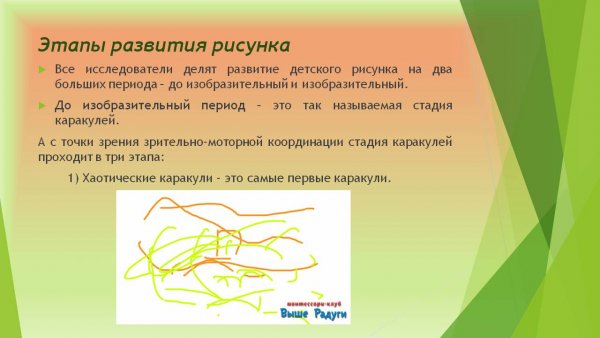 Стадии формирования рисунка