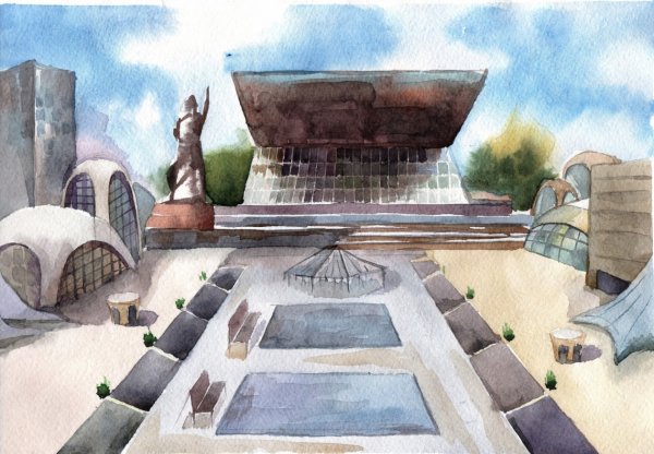 Кинотеатр Аврора Краснодар рисунок