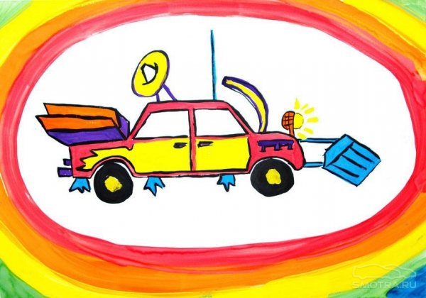 Детские рисунки машин