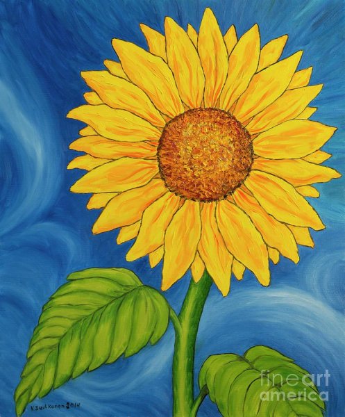 Рисунок подсолнух из семян