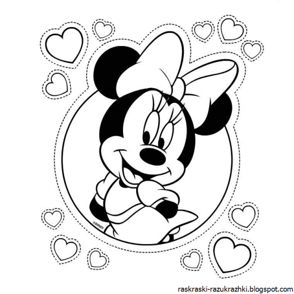 Раскраски Дисней Минни
