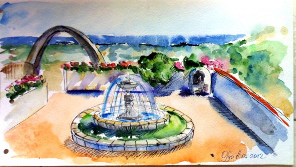 Рисунок на тему фонтан