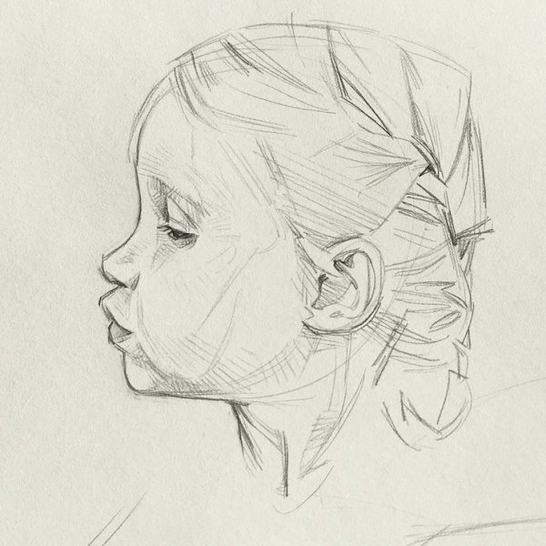 Портретные зарисовки карандашом