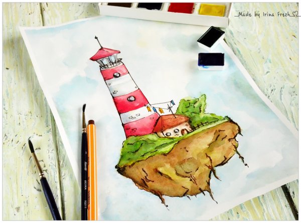 Скетчи акварелью для начинающих