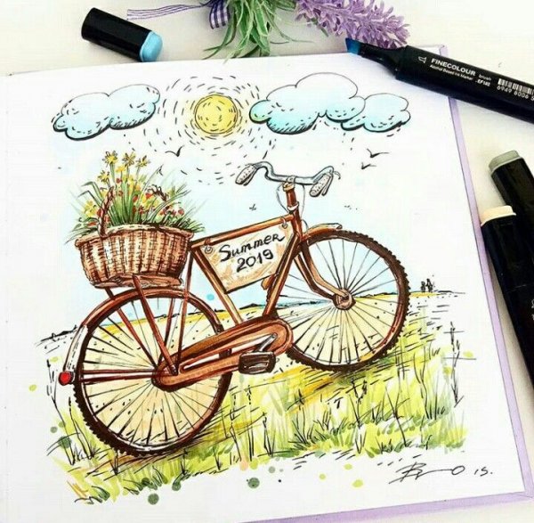 Скетчинг маркерами для детей