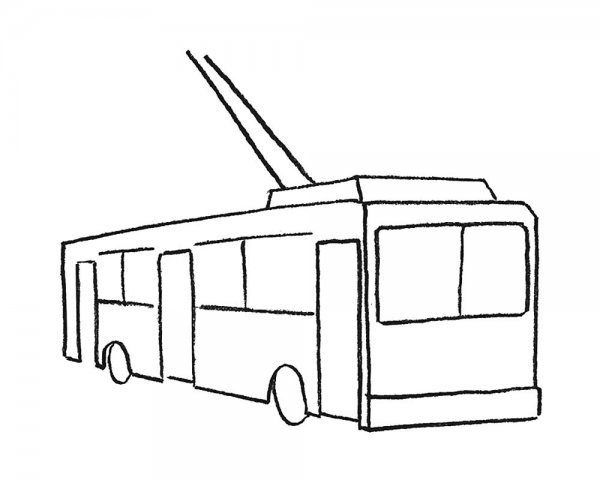 Рисование общественный транспорт