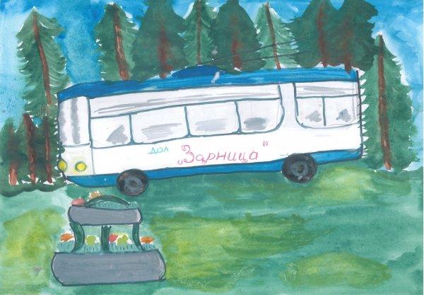 Детские рисунки троллейбуса