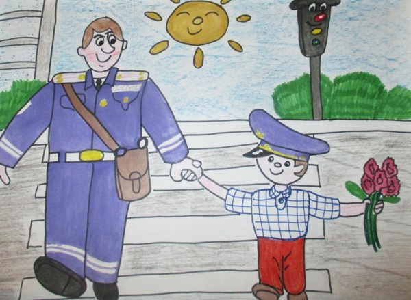 Рисунок на тему ГИБДД