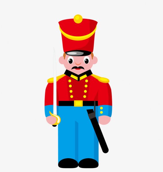 Оловянный солдатик на белом фоне