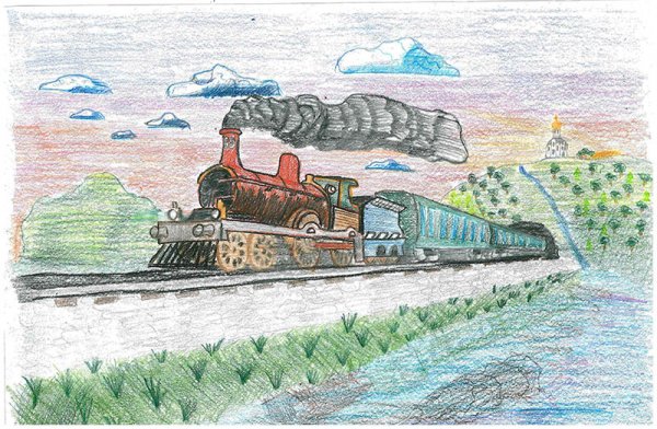 Железная дорога детская иллюстрация