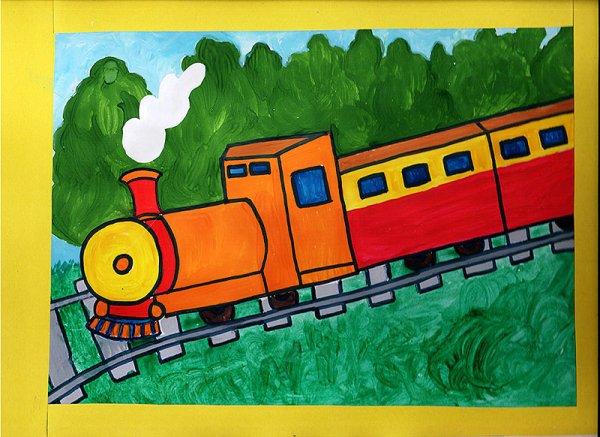 Рисунок на тему РЖД