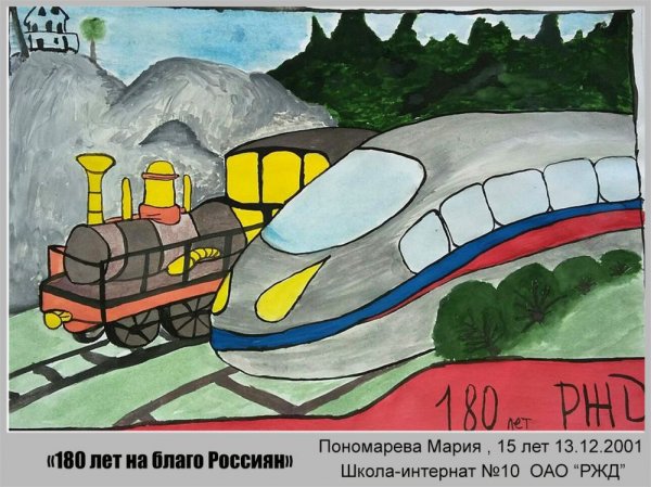 Рисунок на тему экология и железная дорога