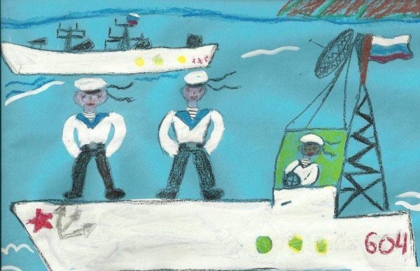 Детские рисунки ко Дню ВМФ