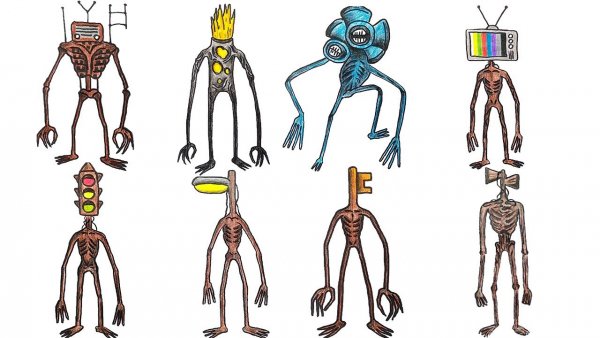 Сиреноголовый карандашом