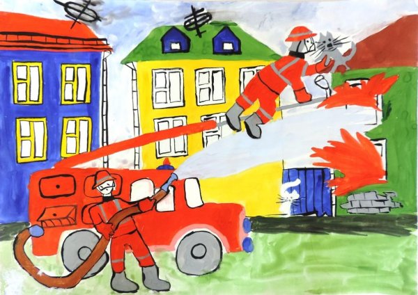 Рисунок на тему пожарная безопасность