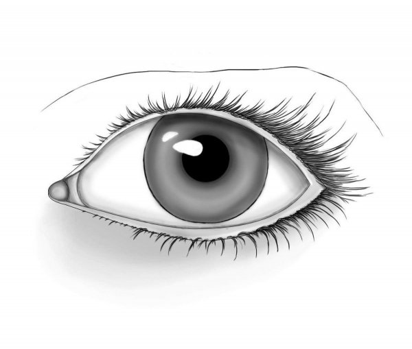 Глаз черно белый