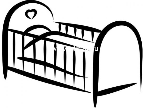 Раскраска кроватка