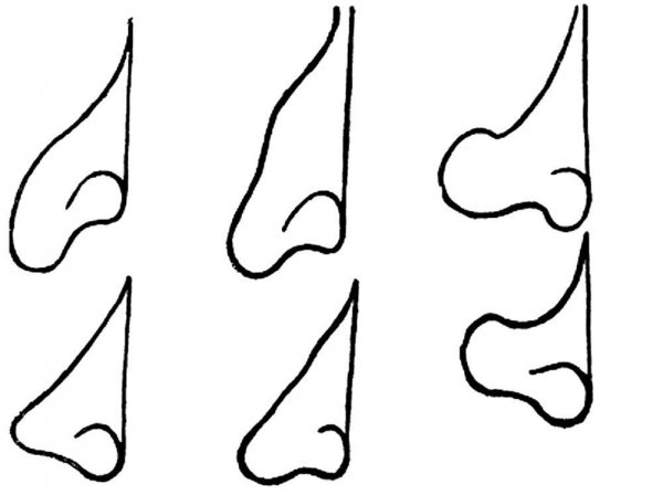 Нос раскраска для детей