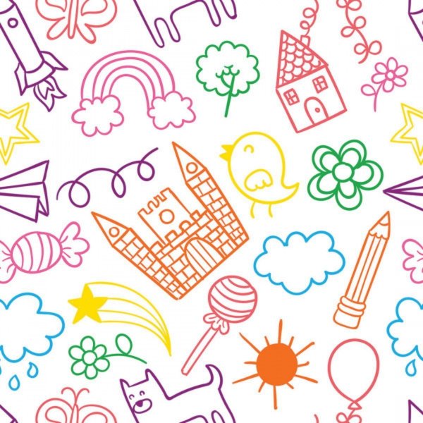 Детские бесшовные фоны