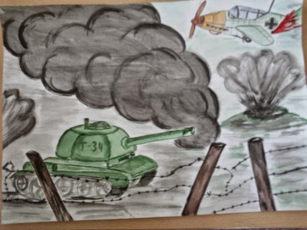 Рисунок на тему Военная тематика