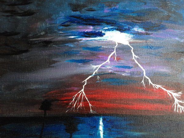 Рисование молнии