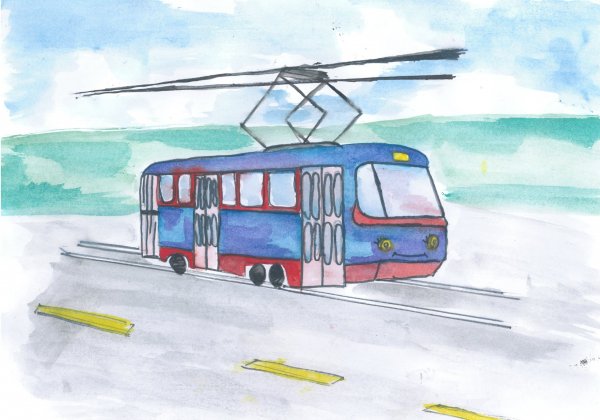 Нарисовать трамвай