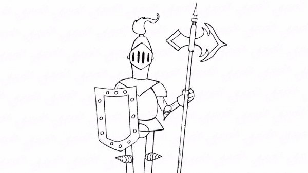 Рыцарь для срисовки