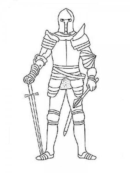 Рыцарь для срисовки