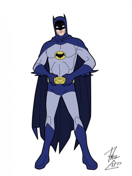 Супергерой Бэтмен цветной