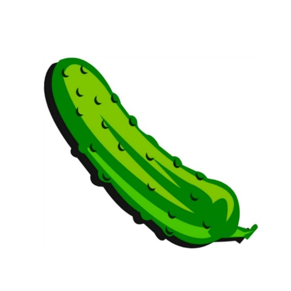 Нарисовать огурец