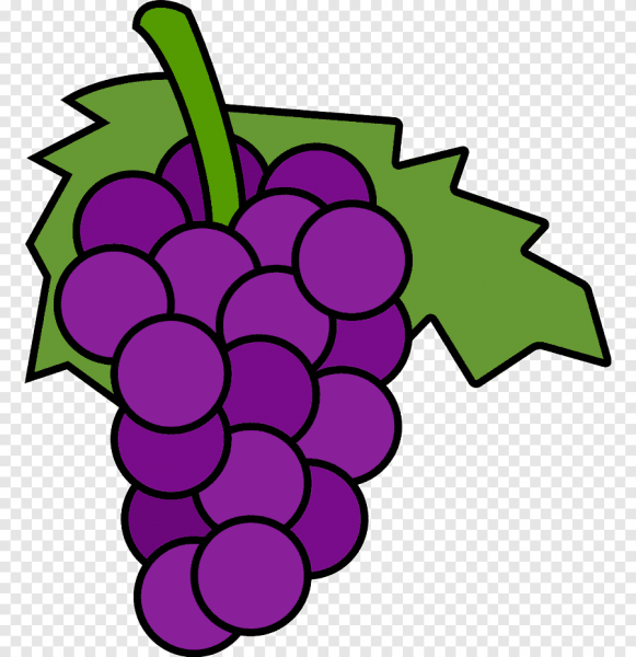 Веселые фрукты виноград