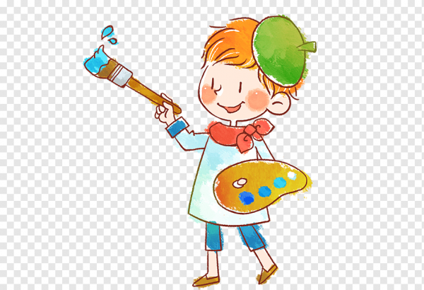 Ребенок с кисточкой