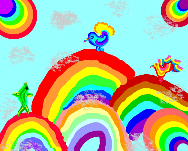 Яркие детские рисунки