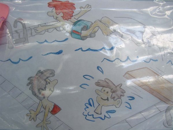 Детские рисунки на тему бассейн