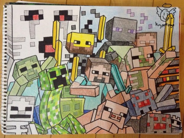 Картины в стиле МАЙНКРАФТА