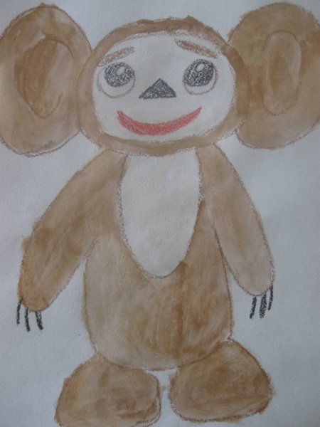 Рисование Чебурашки для детей