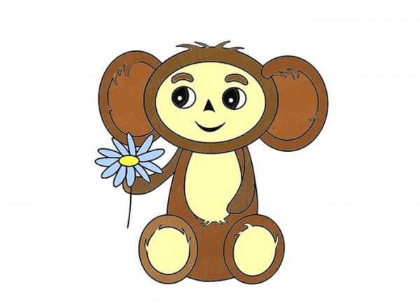 Рисование Чебурашки для детей